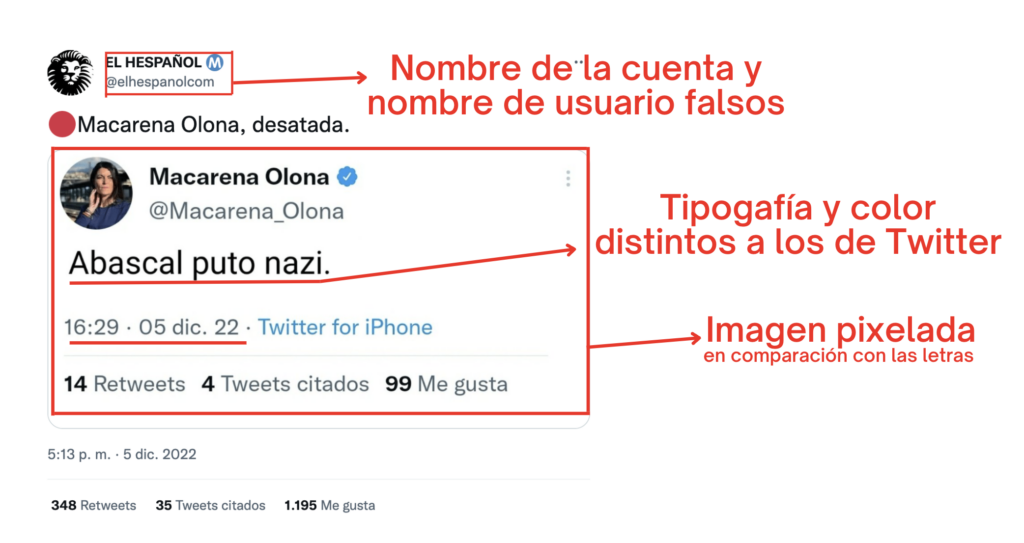 Captura-de-Pantalla-2022-12-06-a-las-0.01.29-1024x543 No, Macarena Olona no ha publicado un tuit llamando a Abascal "puto nazi": es una imagen manipulada de una cuenta falsa